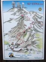 Übersicht über die Wanderwege am Ätna