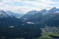 Blick vom Muottas Muragel auf St. Moritz