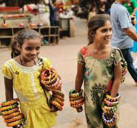 Straßenverkäuferinnen in Pushkar