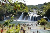 029 Krka NP, Baden unter dem Skradinski Buk