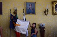 Die Flagge der Azoren...