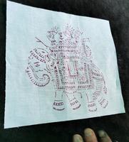 Wir stempeln mal, zuerst kommen die Umrisse dran