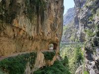 Wanderung auf der Ruta del Cares oder Cares Schlucht im Nationalpark Picos de Europa (49)