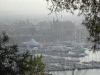 Mallorca - Castell de Bellver, Blick auf die Kathedrale von Palma de Mallorca