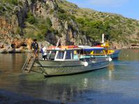 Italien - Nationalpark Cilento - Küstenwanderung an der Costa degli Infreschi, unser Boot 