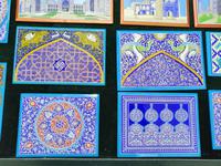Tillakori-Medrese, Ausstellung eines Händlers, Registan-Platz, Samarkand