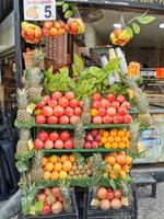 Frisch gepreßter Orangensaft kostet hier nur 0,80 Cent
