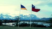 patagonische und chilenische Flagge