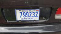 Costa Rica, Nummernschild