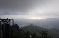 Sicht von Tibidabo Berg auf Barcelona 