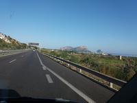 Auf dem Weg zum Flughafen Palermo