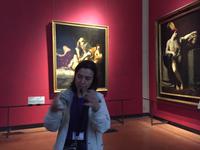 Uffizien - Angela in ihrem Element