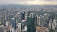Malaysia, Kuala Lumpur, Blick von der Plattform der Petronas Towers