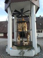 Weihnachtspyramide auf dem Wernesgrüner Brauerei Gutshof