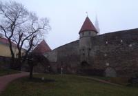 Weihnachten in Estland - Tallinn, mittelalterliche Stadtmauer
