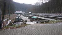 Blick über die Forellenaufzuchtstation