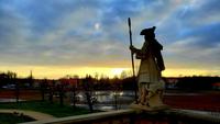 Sonnenuntergang am Schloss Moritzburg 
