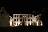 Schloss Krokowa am Abend