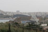 Blick auf Piräus mit den Olympiabauten von 2004