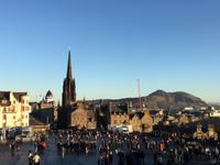 Silvester in Edinburgh - Blick vom Castle Hill zum Arthur’s Seat