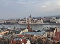 Blick vom Burgberg auf Pest