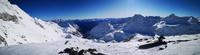 Blick auf das südwestlich liegende Panorama der Südalpen (Hohe Tauern) 