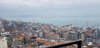 Blick von der Galerie des Galata Turms auf den Bosporus