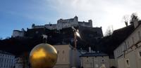 Blick vom Kapitelplatz zur Festung Hohensalzburg