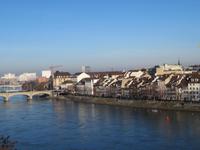 Basel - Münsterterrassen - Blick nach Kleinbasel über den Rhein