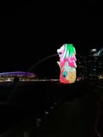 Lichtershow am Merlion