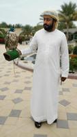 Ein Emirati zeigt uns stolz seinen Falken