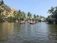 Traditionelle Rundboote - Fahrt zum Restaurant - Nähe Hoi An