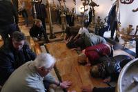 Stein auf dem Jesus die Totenwaschung erhalten hat