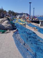 Fischernetze im Hafen von Port d'Andratx auf Mallorca