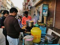 Straßenstand in Varanasi