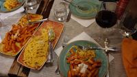 Pasta zum Abendessen in Rom