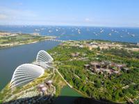 Rundreise Singapur & Malaysia, Singapur, Blick vom Hotel Marina Bay Sands 