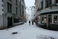 Blick in  eine Gasse von St. Moritz