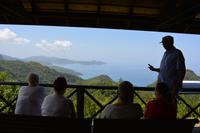 Venn's Town-die Reisegruppe genießt den Ausblick