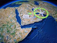 Hinflug nach Südafrika über Doha