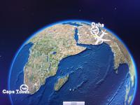 Hinflug nach Südafrika über Doha
