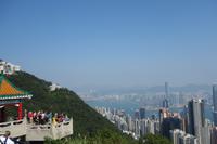 Aussichtspunkt Victoria Peak mit atemberaubenden Blick über die Skyline der Stadt Hongkong