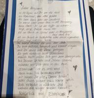 Danke an Euch, euer, Benjamin