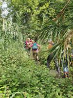 wir überqueren ein winziges Bächlein