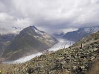 auf dem Eggishorn... - Blick zum Aletschgletscher