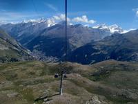 Rückfahrt vom Kleinen Matterhorn nach Zermatt