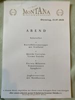 Menü Dienstag