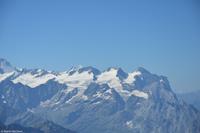 Bergpanorama - Bergstation Titlis (3.020 m) - Blick in Richtung Eiger, Mönch und Jungfrau