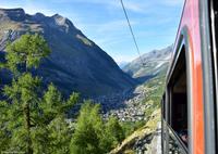 Blick hinunter nach Zermatt