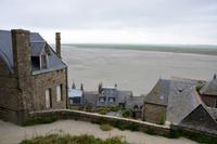 Blick von oben auf das Watt